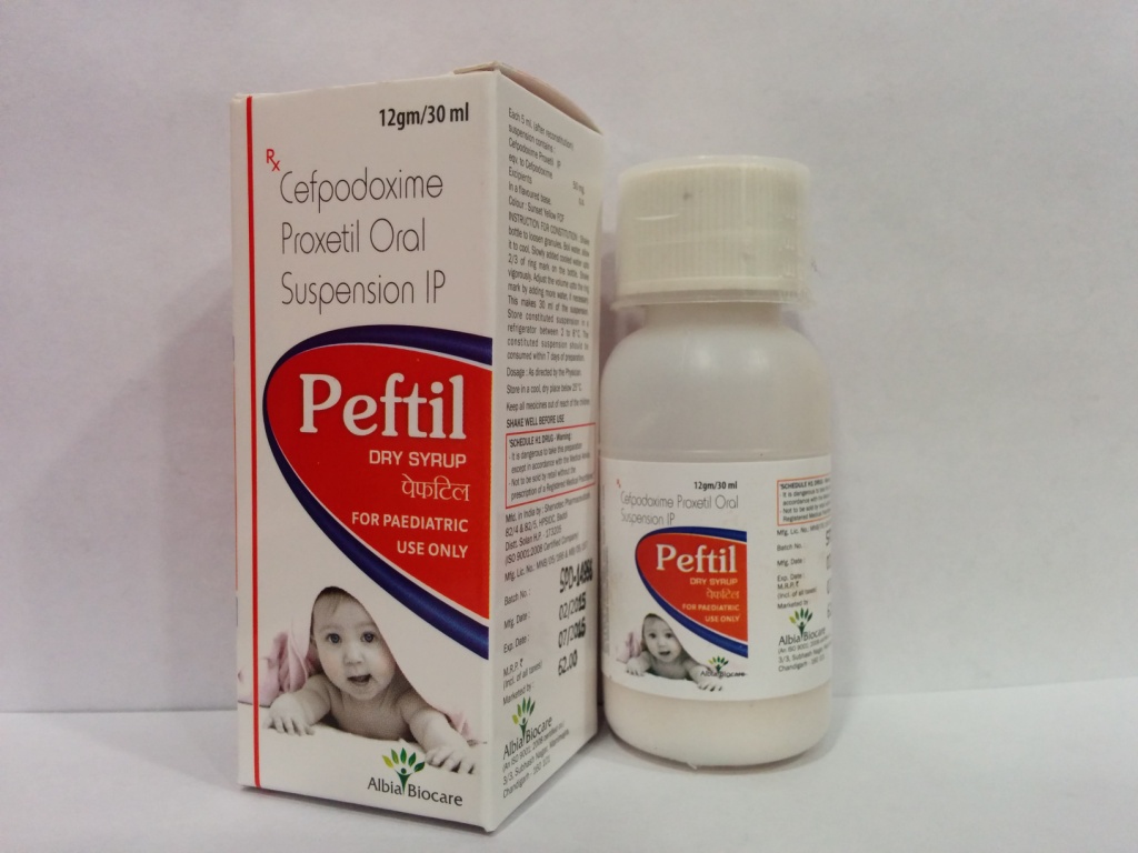 PEFTIL DRY SYP | Cefpodoxime 50mg (per 5 ml) 
